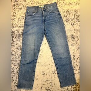Madewell Blue High-Rise Ankle Crop Jeans